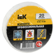 IEK Изолента 0,18х19мм белая 20м ИЭК